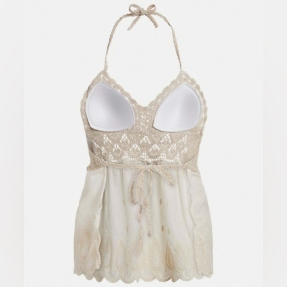 NEW! Guess Crochet Grace Cotton Halter Top Size Large - Picture 4 of 16